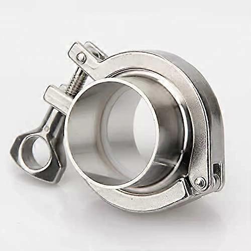 Union 51 mm O/D Sanitary TriClamp Welding Clamp 2 Inch TriClamp Silicone Seal Assembly 304 Stainless Steel for Homebrew