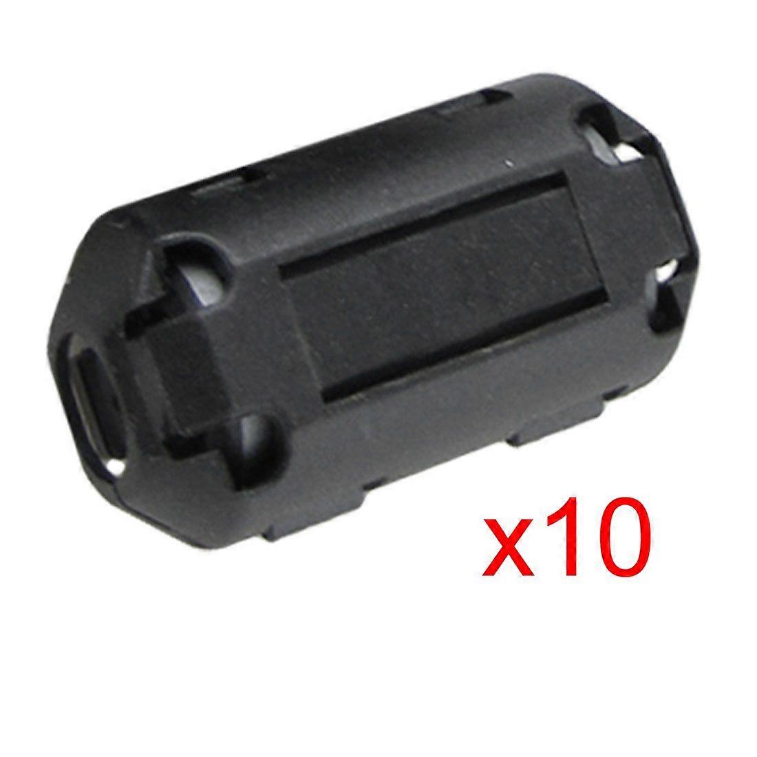 10 Pcs Movable 7mm Inner Diameter Black Ferrite Core Ring Cable Clip