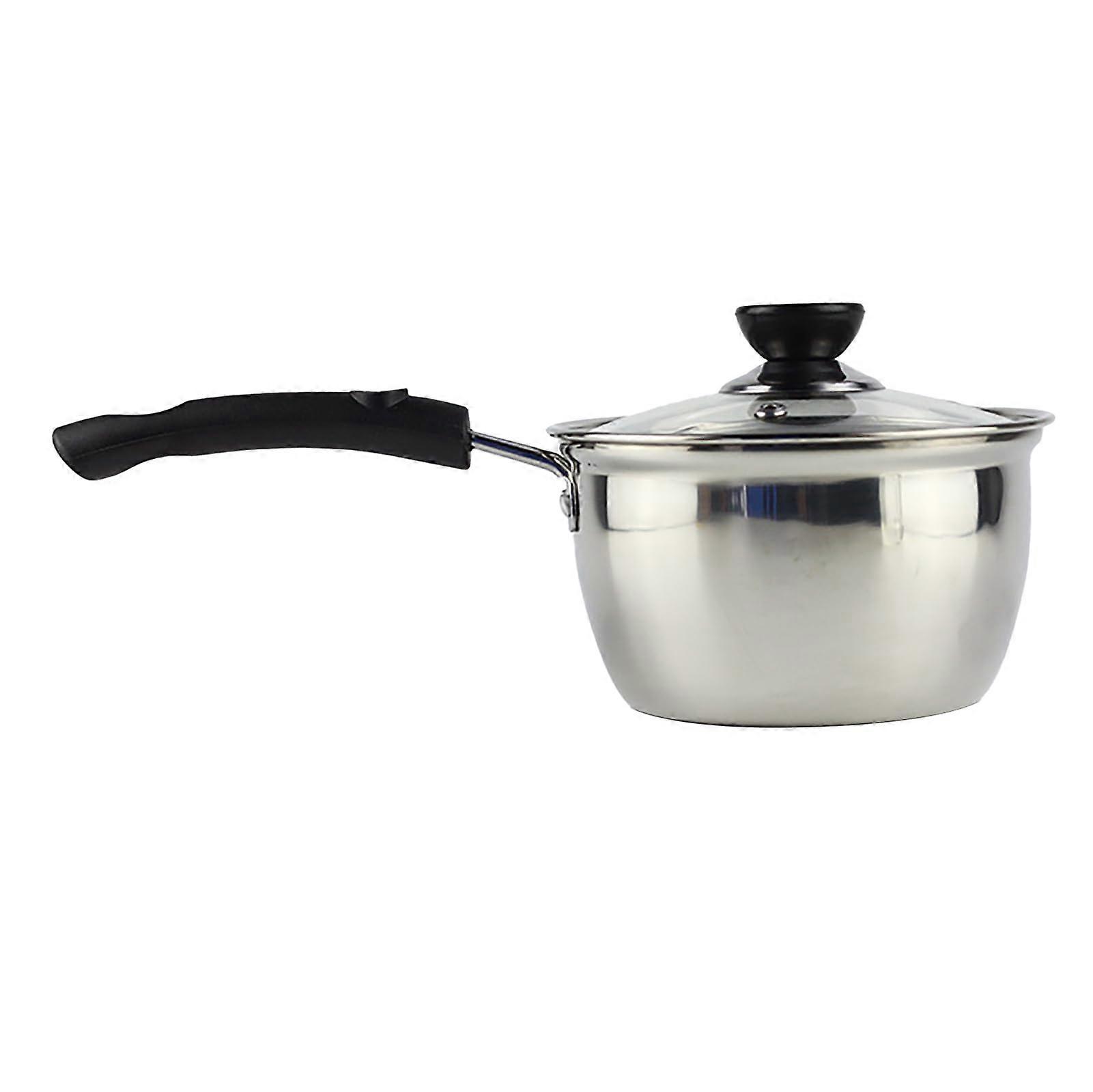 Stainless Steel Milk Pot with Anti-Scald Handle, Large Capacity Soup Warmer, Thickened Design for Noodle Soup