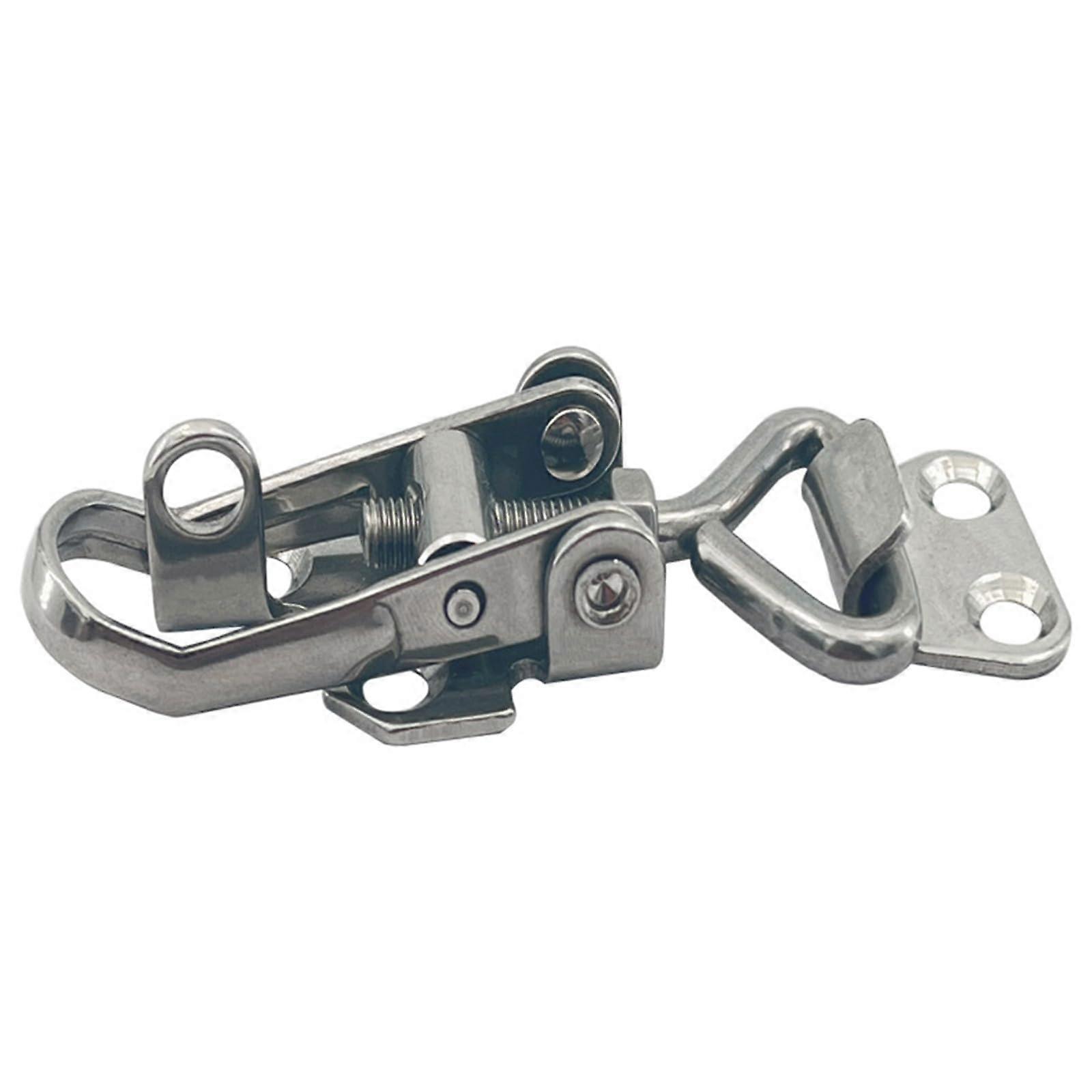 Marine Door Lock - Heavy Duty 316 Stainless Steel Adjustable Lock with Fixing Clamp for Secure Holding Solutions