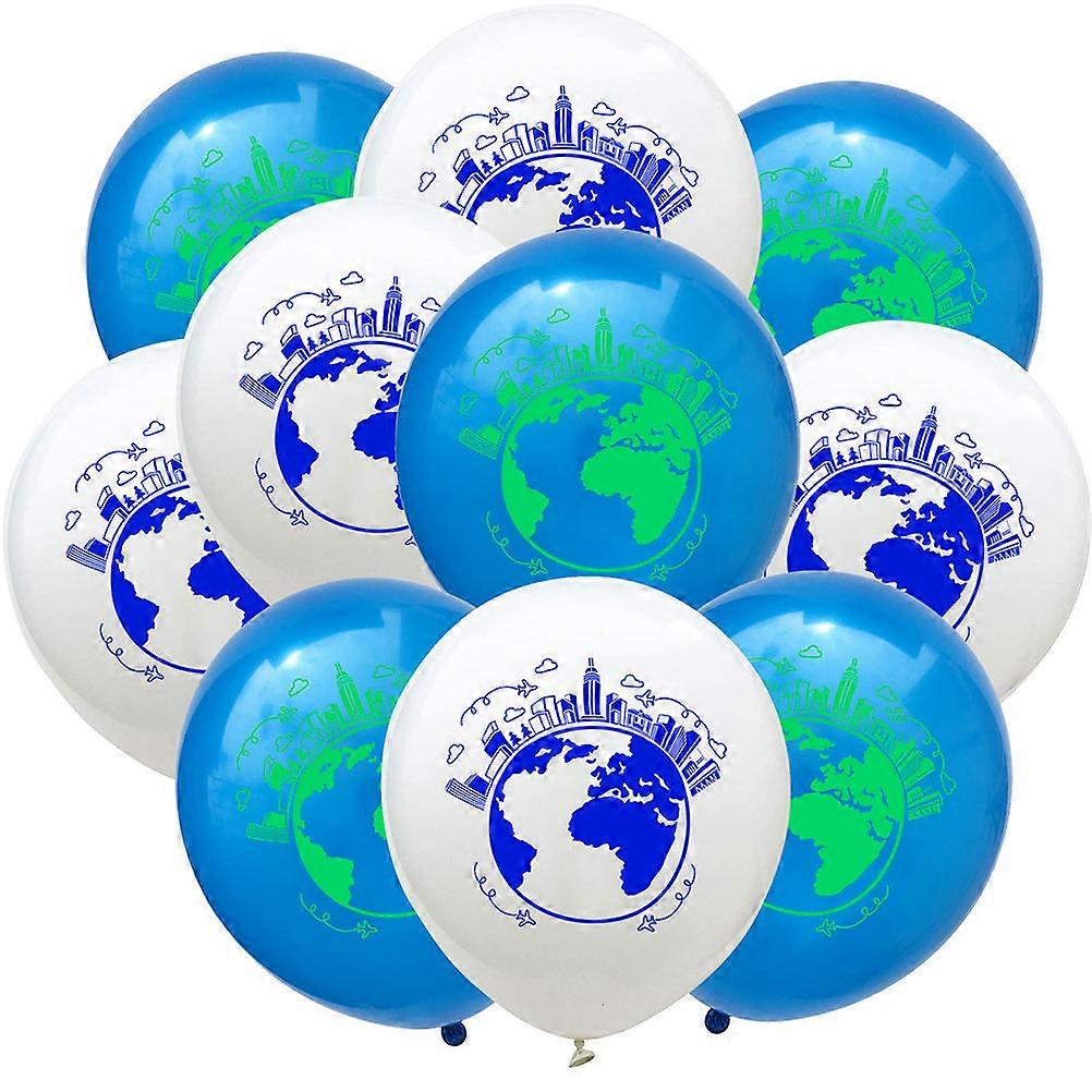 Map Balloon Balloons Decoration for 100Pcs Blue Latex Kit