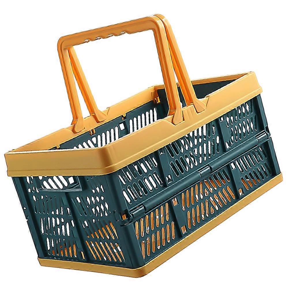 Folding Basket Plastic Storage Basket for Storage Use with Handle