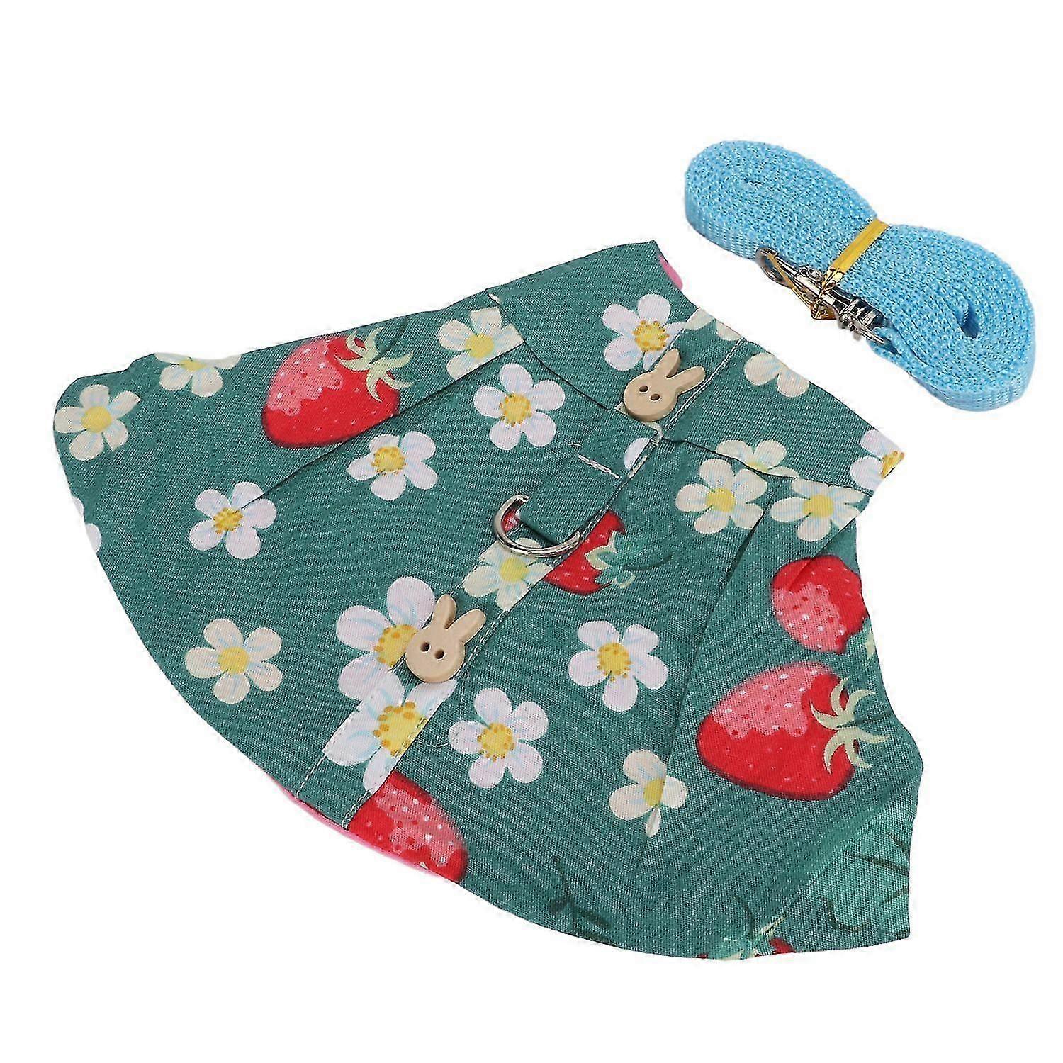 Rabbit Vest Harness and Leash Set Adjustable Bunny Harness Leash for Ferret Guinea Pig HamsterM