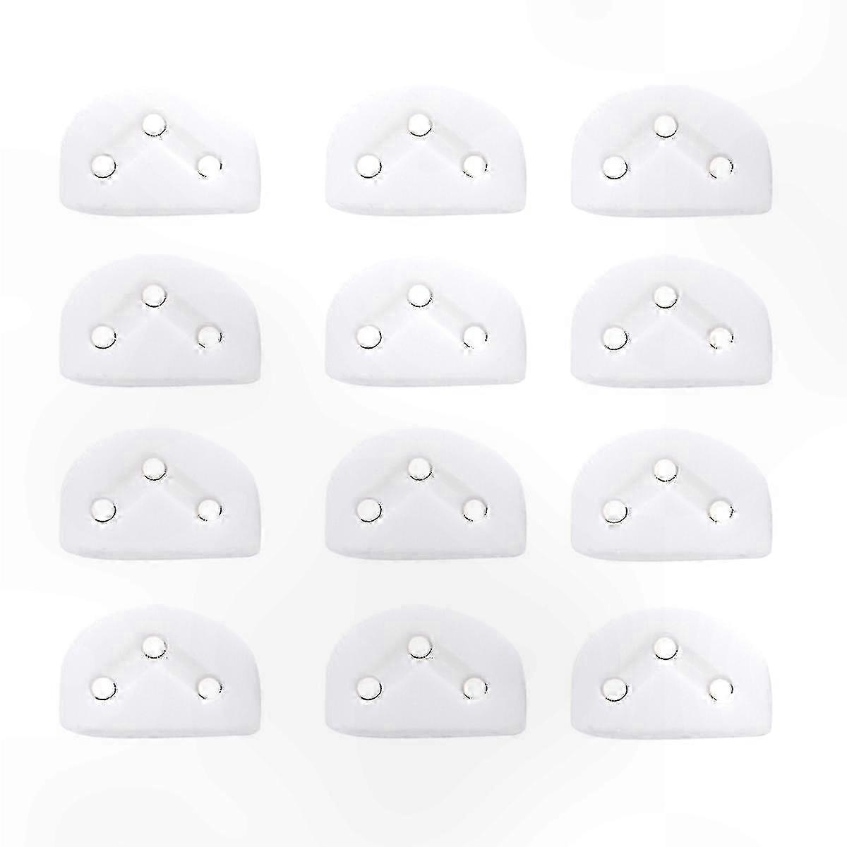 12pcs Classical Guitar Rollers String Trees Retainer Guides Guitar String Locks Nut Block Clamp, Wh