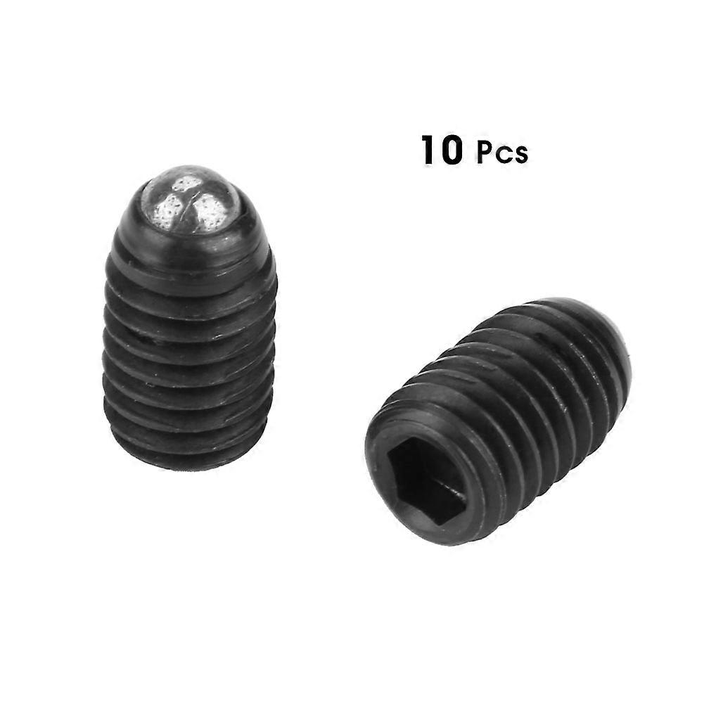 10pcs M5 Screw Thread Hex Socket Carbon Steel Ball Spring Plungers Set (M5*8)