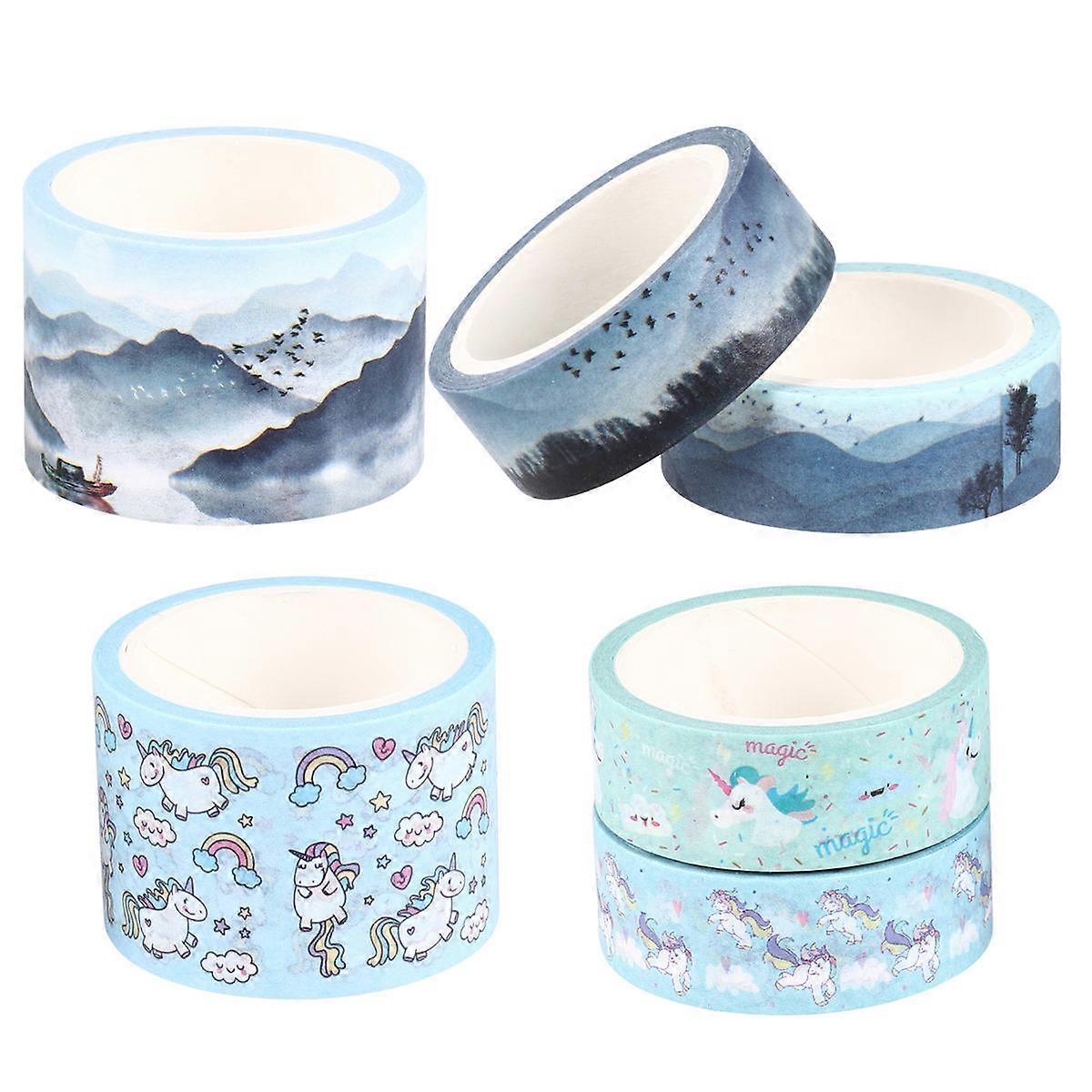 Decorative Tape 6Set Photo Tape For Journal Use Classroom Decoration Random Style Gift Packaging
