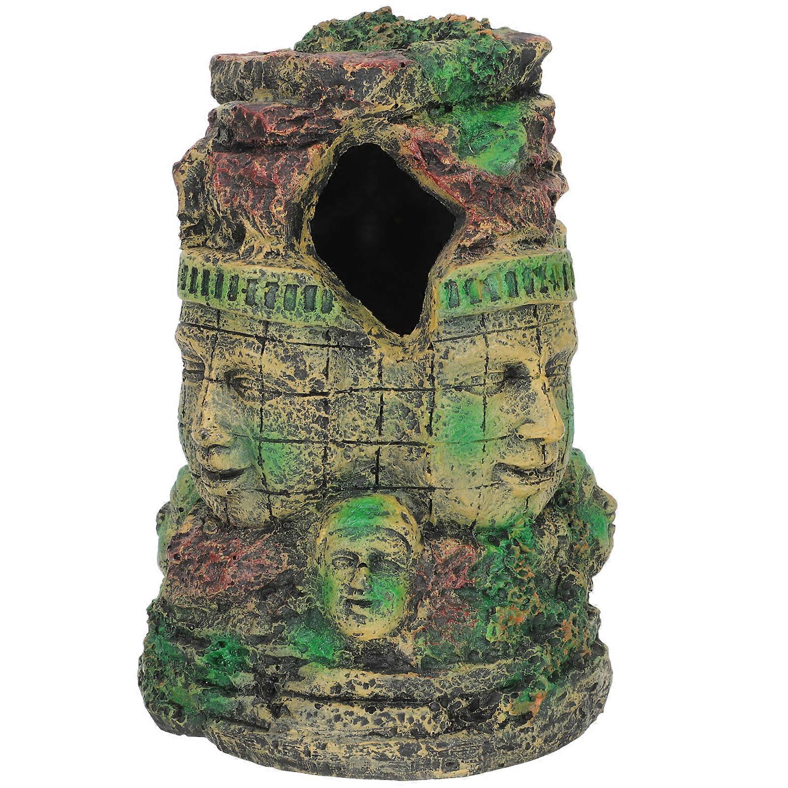 Natural Terrarium Decor Reptile Cave Home Habitat Hiding Cave Multi Resin Material For 1Pack