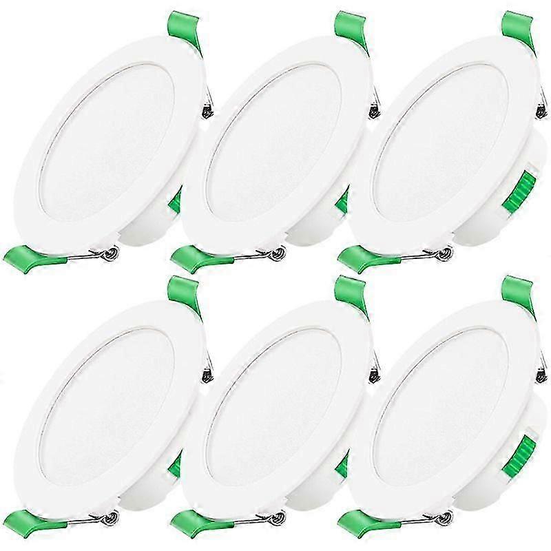 6pcs 7w White Led Downlight Recessed Ceiling Lights Slim Spot Light