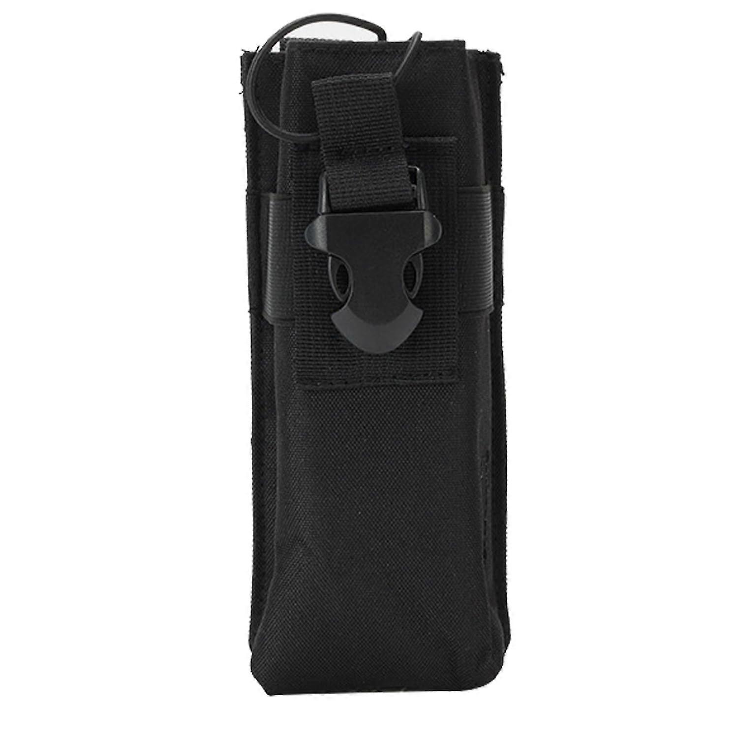 MOLLE Tool Pouch Single Elastic Mag Pouch Tactical Belt Magazine Holder Black Nylon Compatible with Standard Magazines