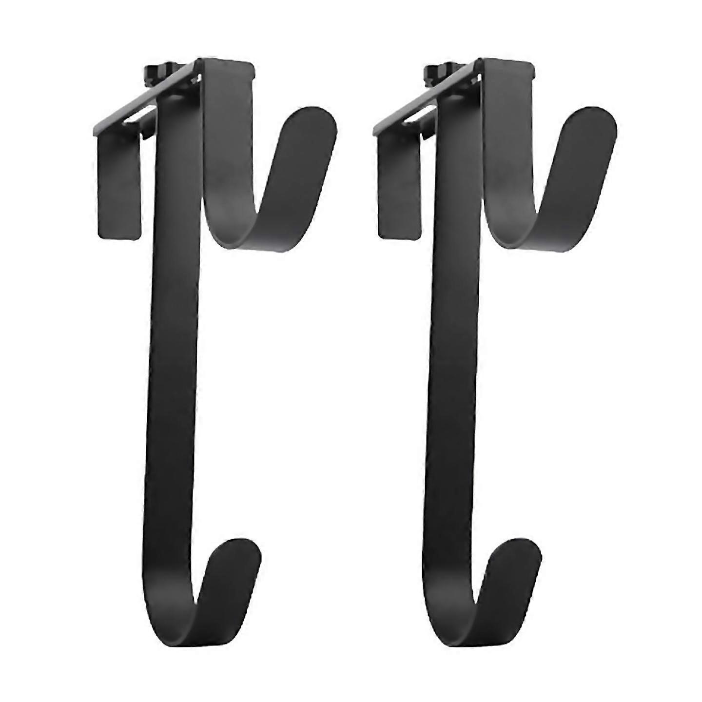 For 2pcs metal adjustable width skimmer pool pole hanger double hook garden outdoor hanging hose for