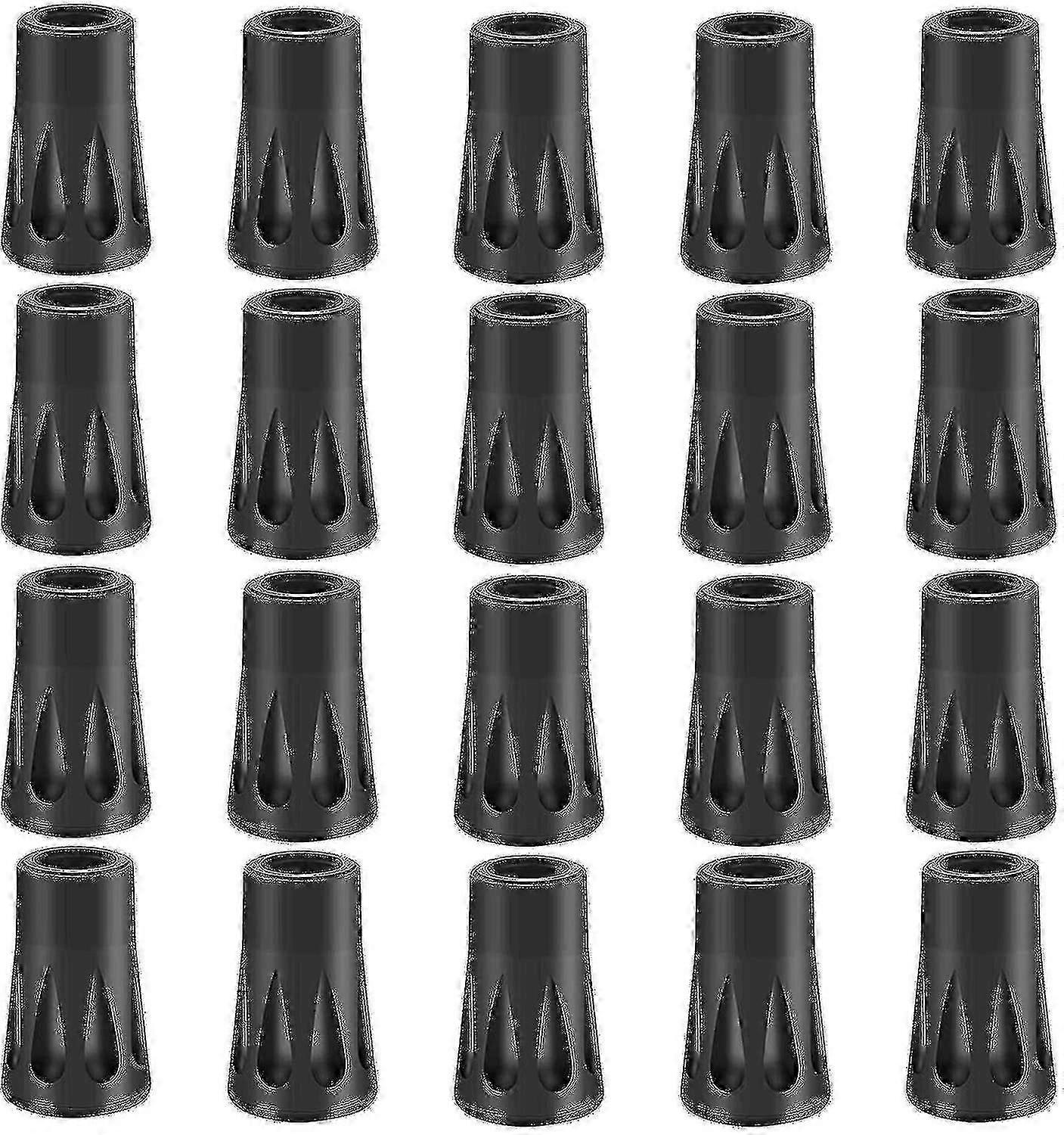 20 X Rubber Buffer Set for Hiking & Nordic Walking Poles - Replacement Tips Pads Edition 0812