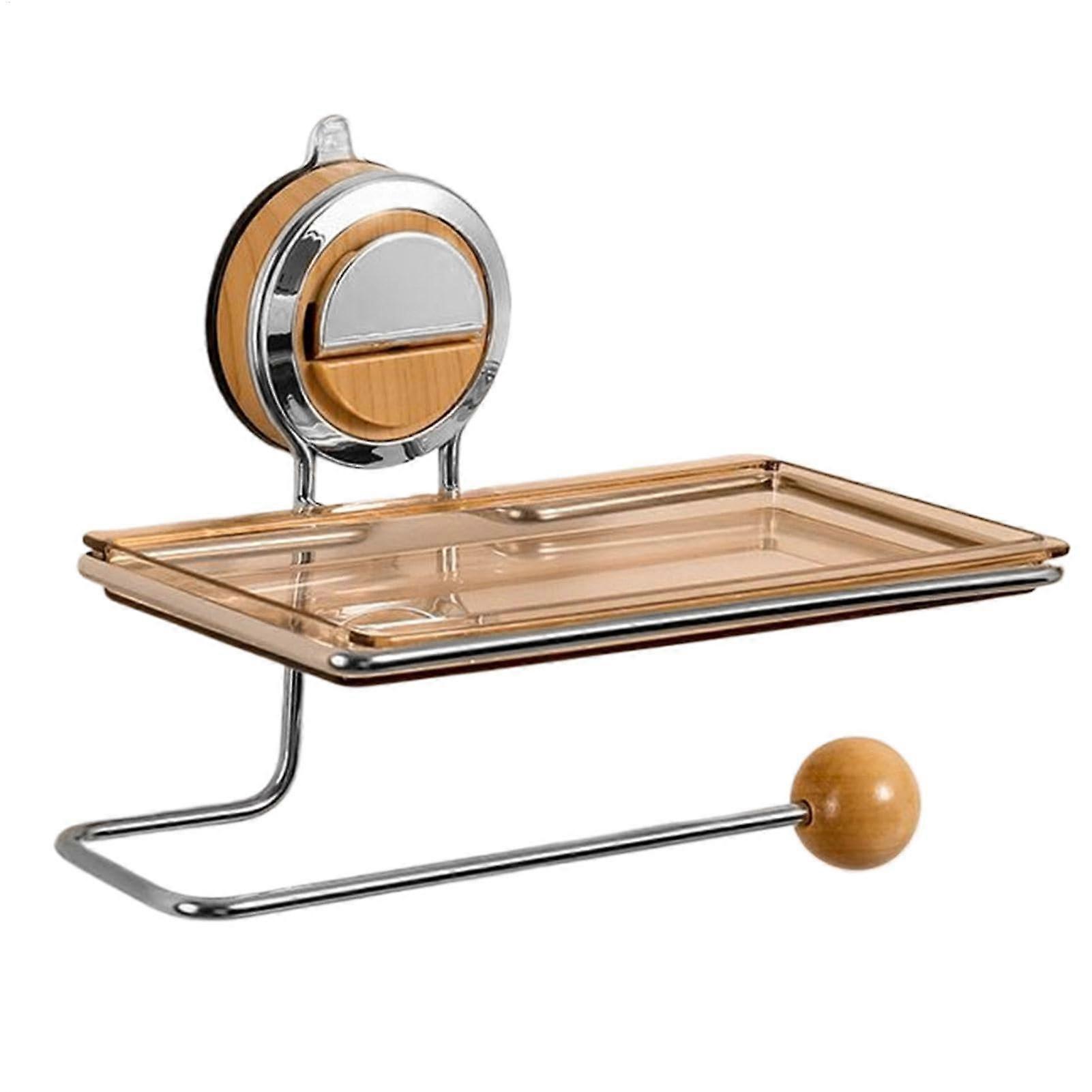 Paper towel holder with suction cup, wall mount, sturdy and spacesaving