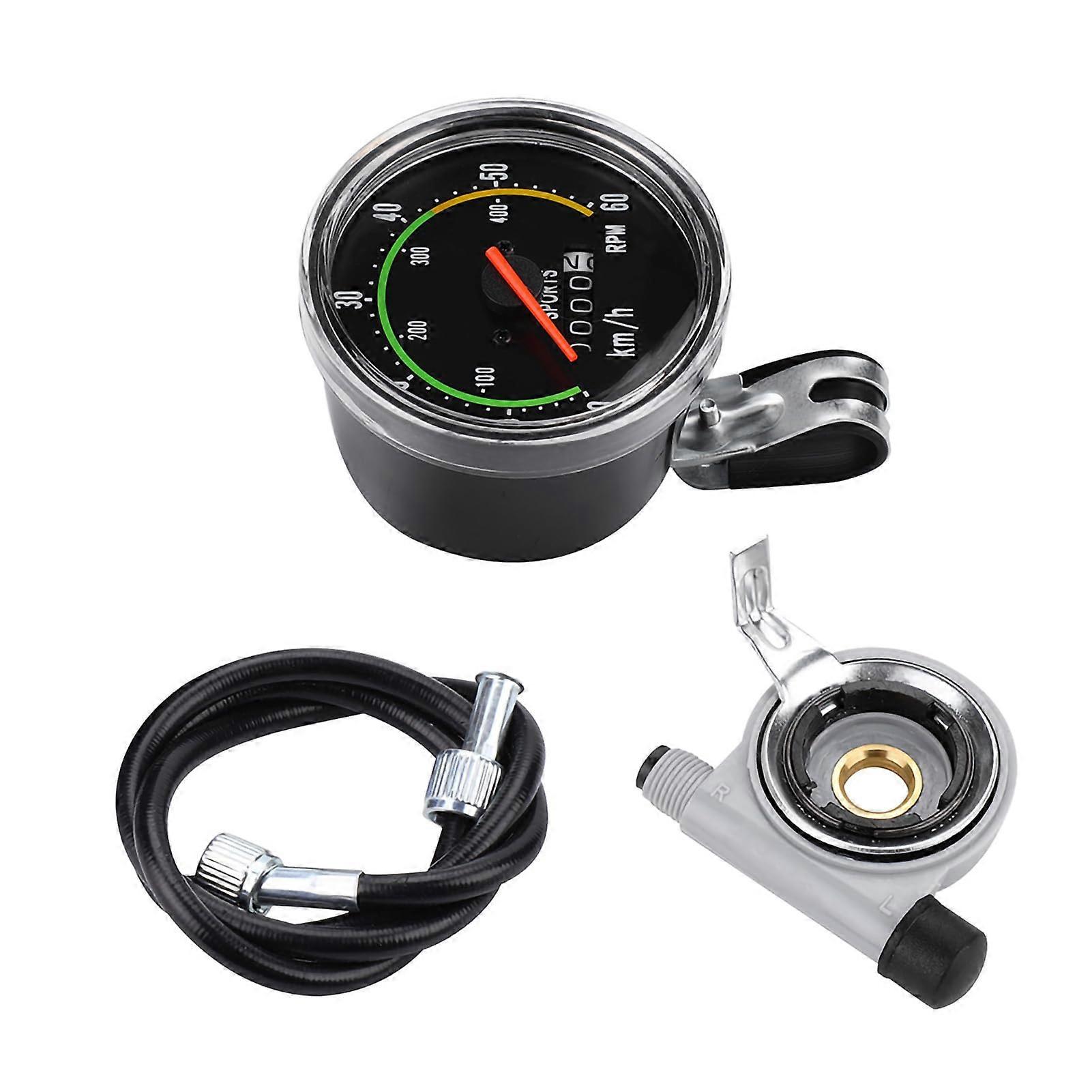 Bike Speedometer, Bike Odometer and Speedometer Mechanical Bicycle Computer Universal Motorcycle Speedometer Odometer for 26/27.5/28/29 Inch Bikes