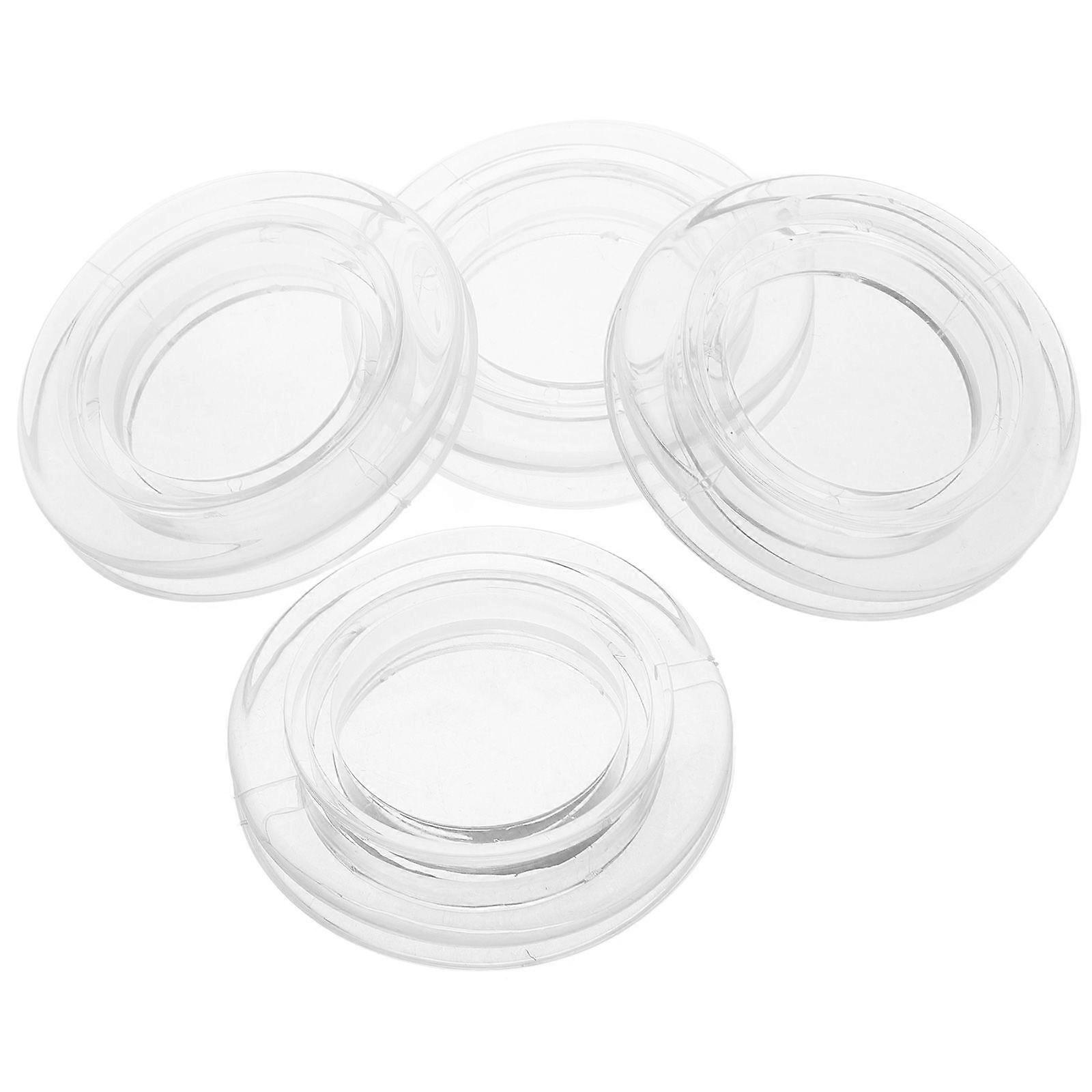 4 Sets Patio Table Umbrella Hole Ring Transparent Table Umbrella Ring with Caps