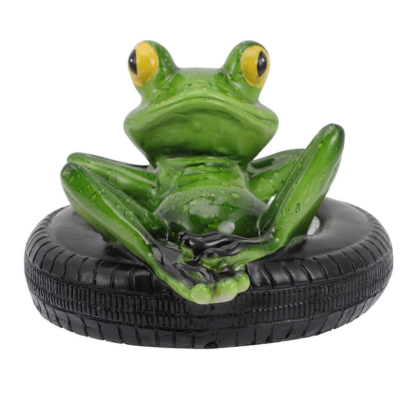 Creative Water Pool Floating Ornament Simulation Frogs Adornment for Garden