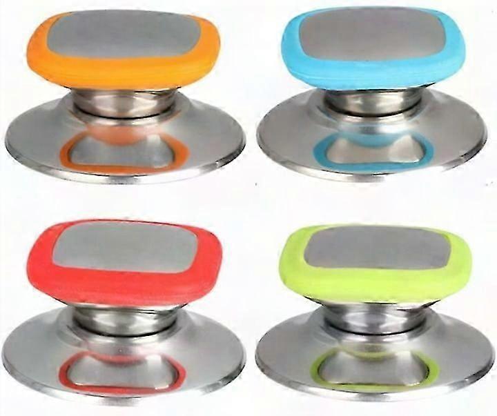 Colorful Pot Lid Knobs (Red, Blue, Green, Orange) - Universal Replacement Handle for Cooker & Kitchen Pots