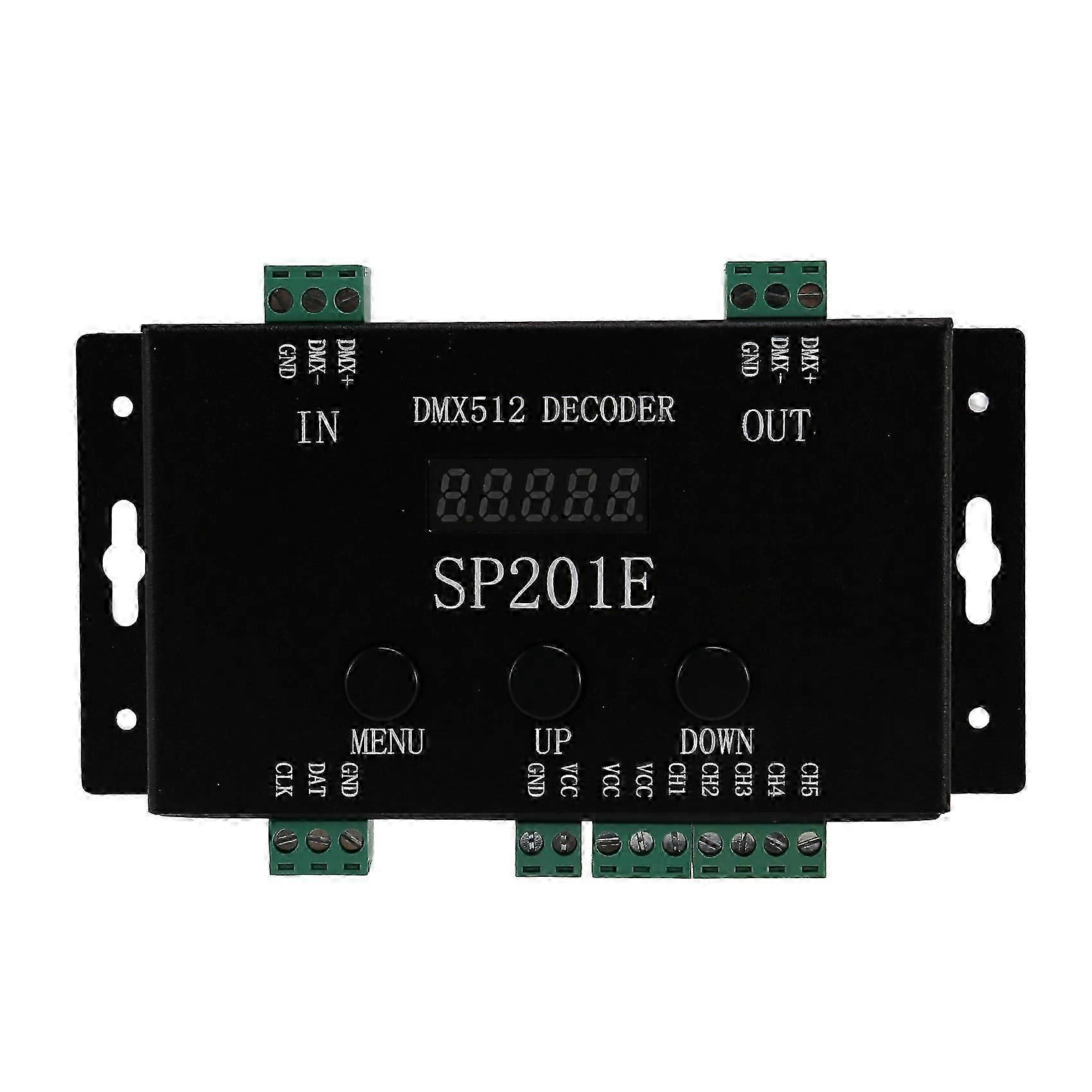 SP201E DMX512 WS2812B WS2811 DMX إلى وحدة تحكم SPI فك ، ودعم الدوائر المتكاملة متعددة