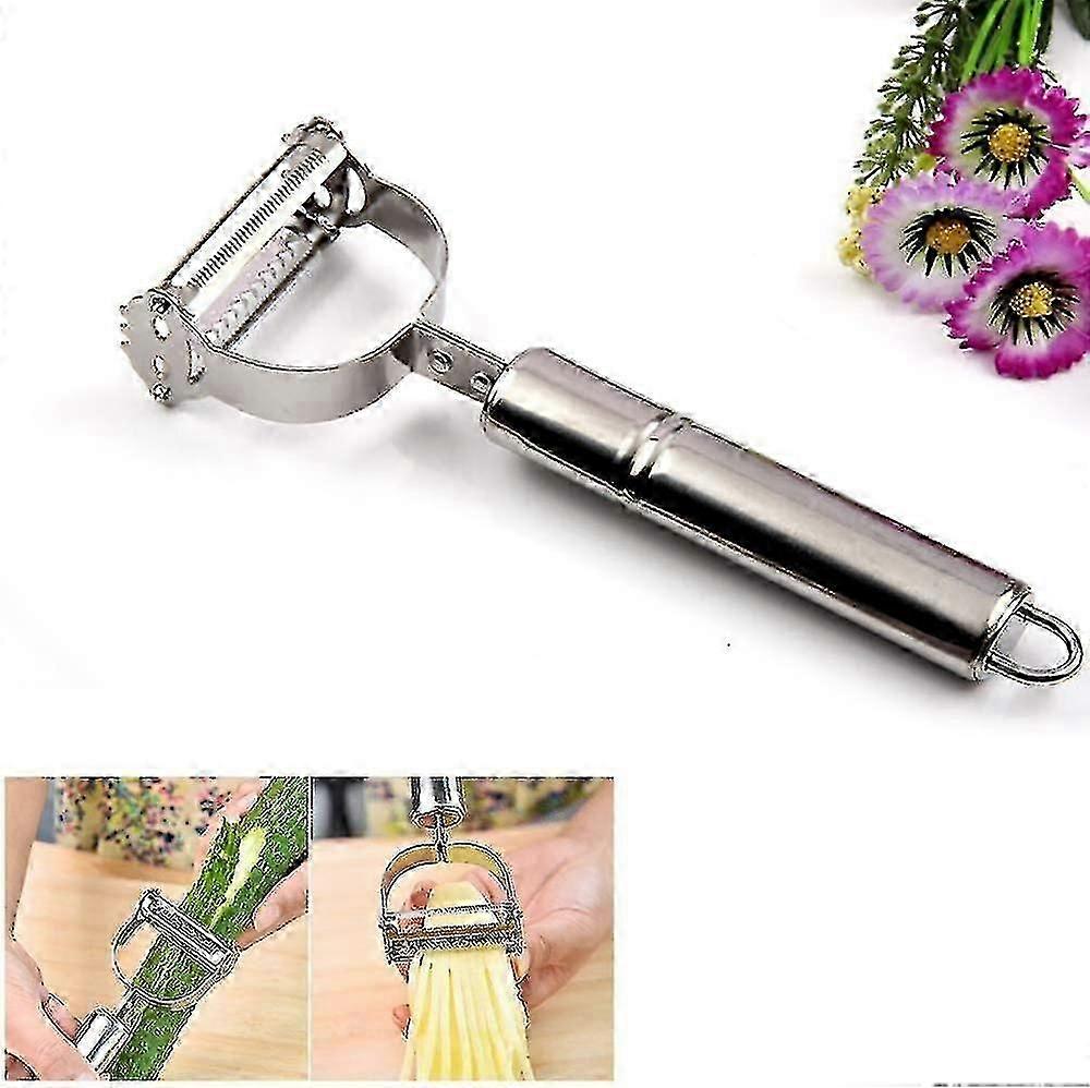 Dual-Function Stainless Steel Peeler - Perfect for Potatoes & Grating Vegetables
