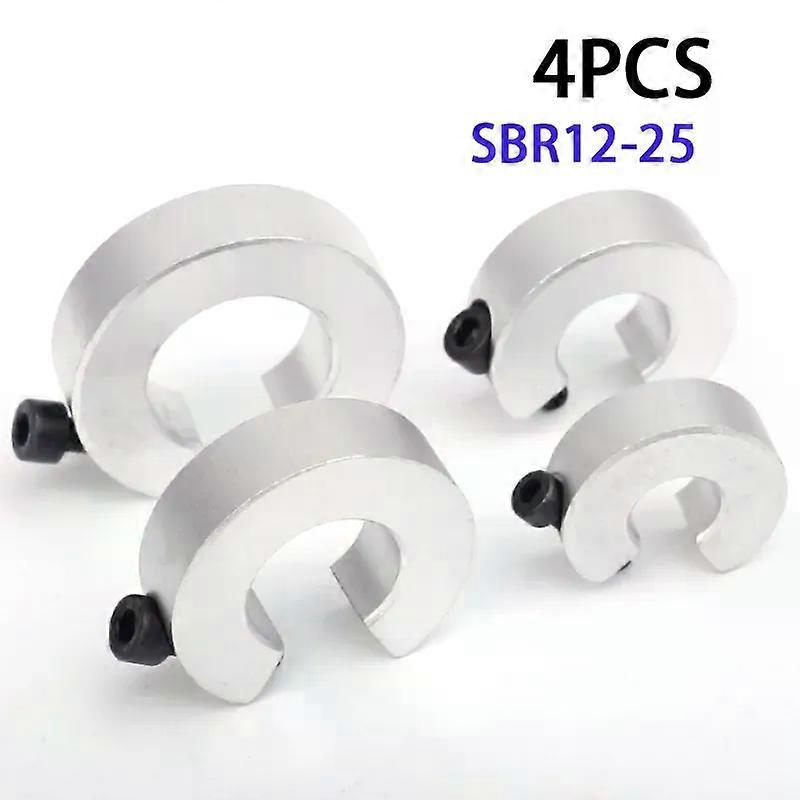 4pcs SBR12 SBR16 Linear Rail Stop Collars Aluminum Alloy Shaft Limit Fixing Rings CNC Parts Tool Linear Rail Shaft Stop Collars