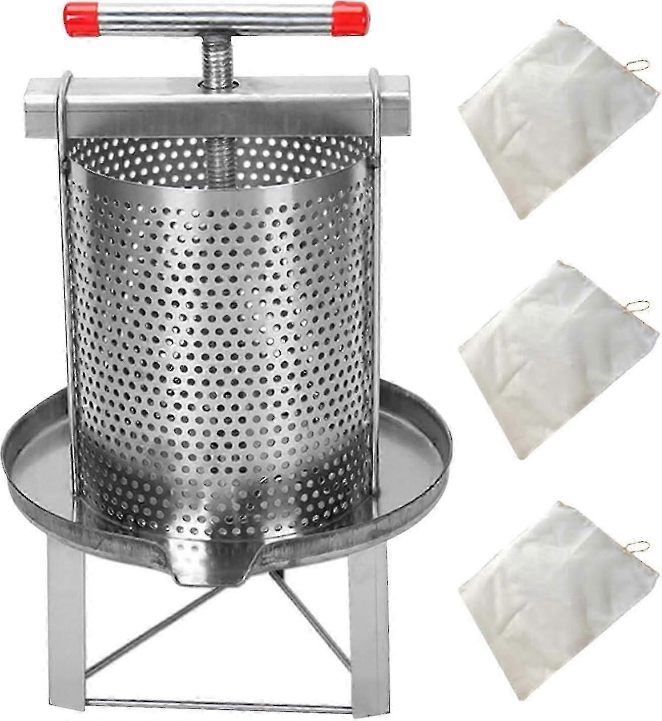 Stainless Steel Honey Spinner Extractor - 3 Filters, Rustproof Mesh