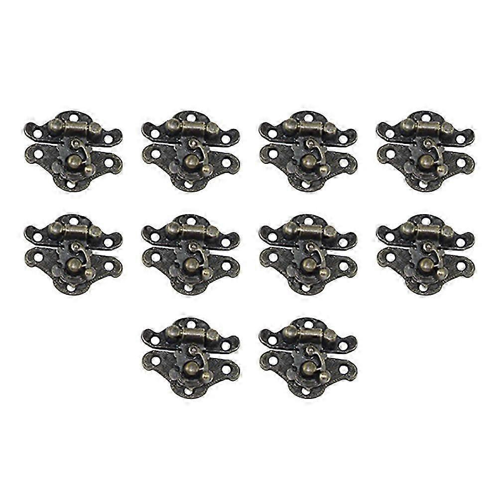 10 قطع صندوق صغير المزالج خمر مربع قفل خشبي الصدر مجوهرات مربع الأجهزة