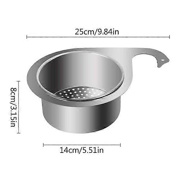 Stainless steel swan sink strainer drain rack, made of safe materials, utilizes corner space