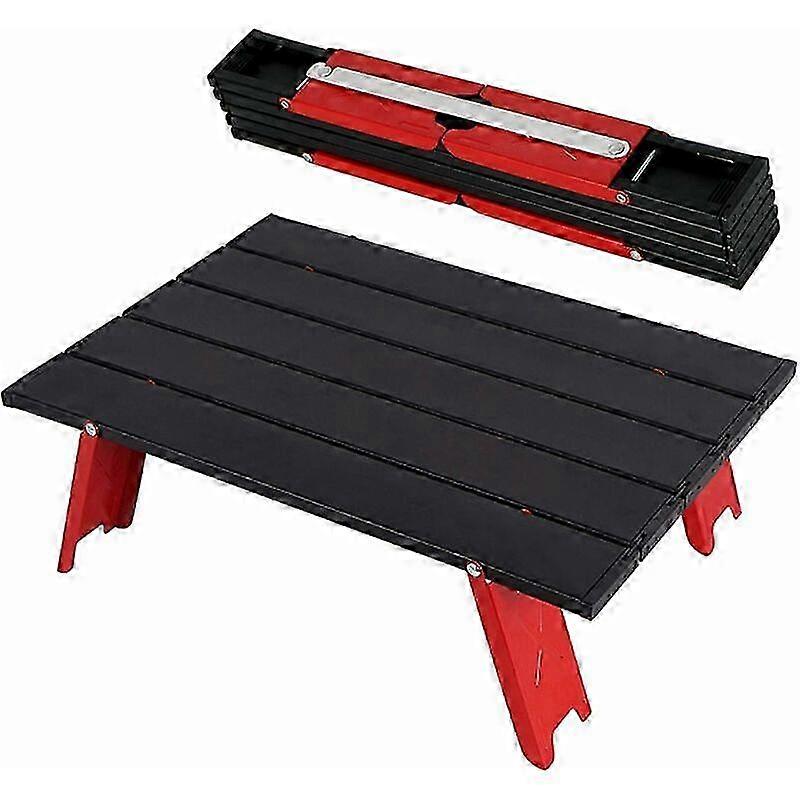 Folding Table, Portable Folding Camping Table, Beach Table, Compact Multifunctional Table, Aluminum Table Top, Suitable for Outdoor, Camping, Stacking