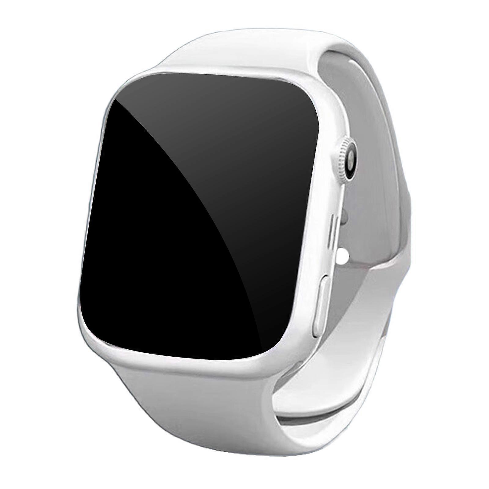 Long Battery Border Design Smartwatch 60Hz Refreshing Rate Stress Detection 100 Exercise Mode 24H Heart Rate Monitor  White