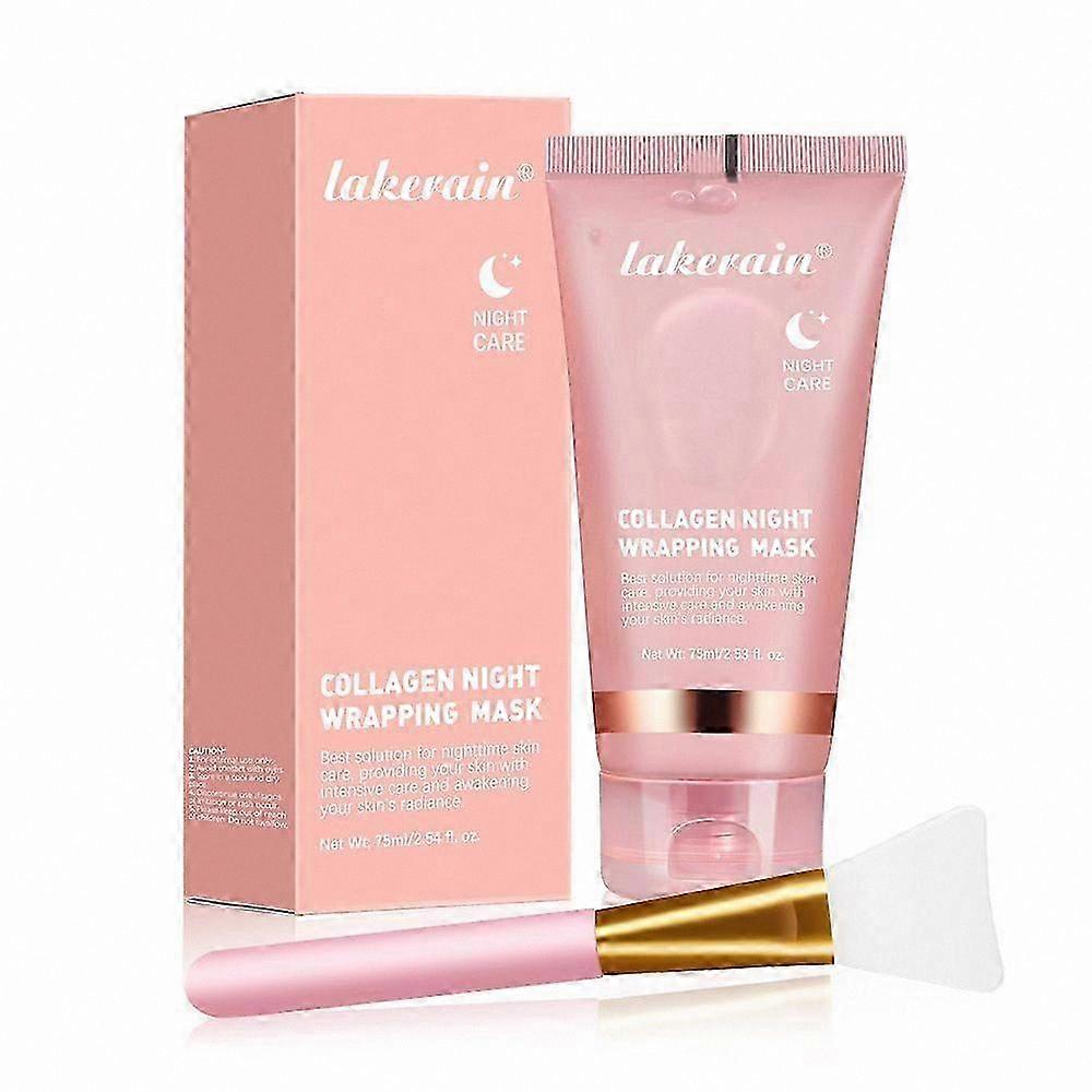 Overnight Collagen Face Mask for Radiant Skin, Organic Peel-Off Facial Treatment, Night Wrapping Mask with Deep Hydration