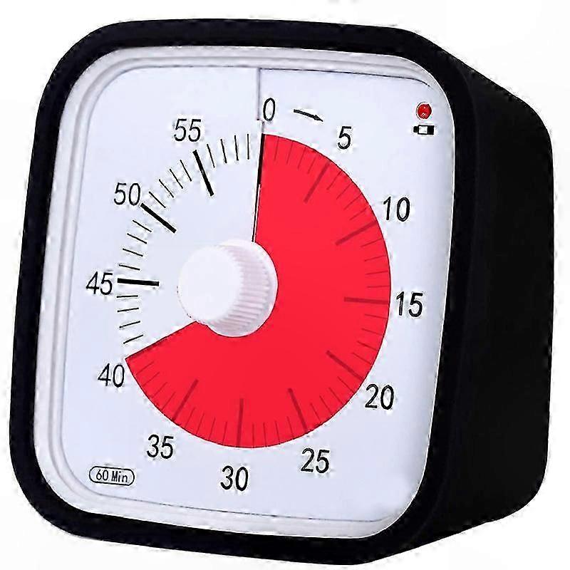 Adjustable Volume Visual Timer - Silent Operation, Durable Fall-Proof Build for Home and Office Use