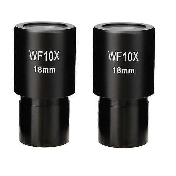 2 pcs Wf10x Wide Angle Eyepiece Biological Microscope Optical Lens Eyepiece Wide Angle 23.2mm Mounting