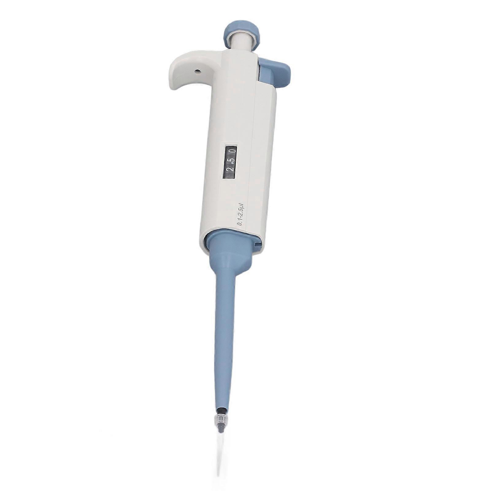 Adjustable Lab Micropipette 0.1-2.5µL Single Channel ABS