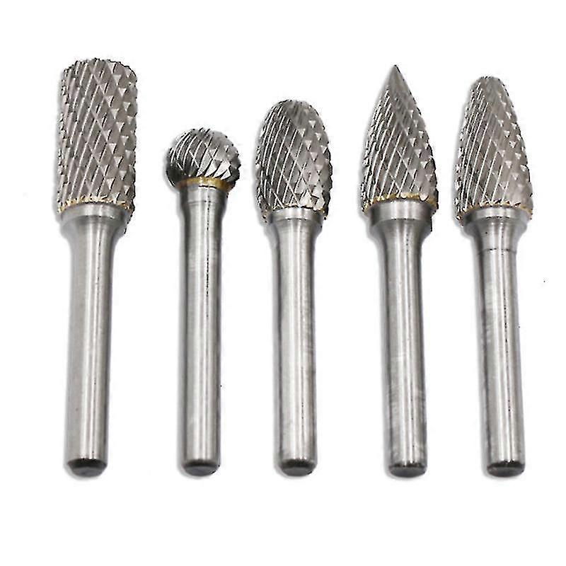 Carbide rotary file, 5-piece set, suitable for multiple fields