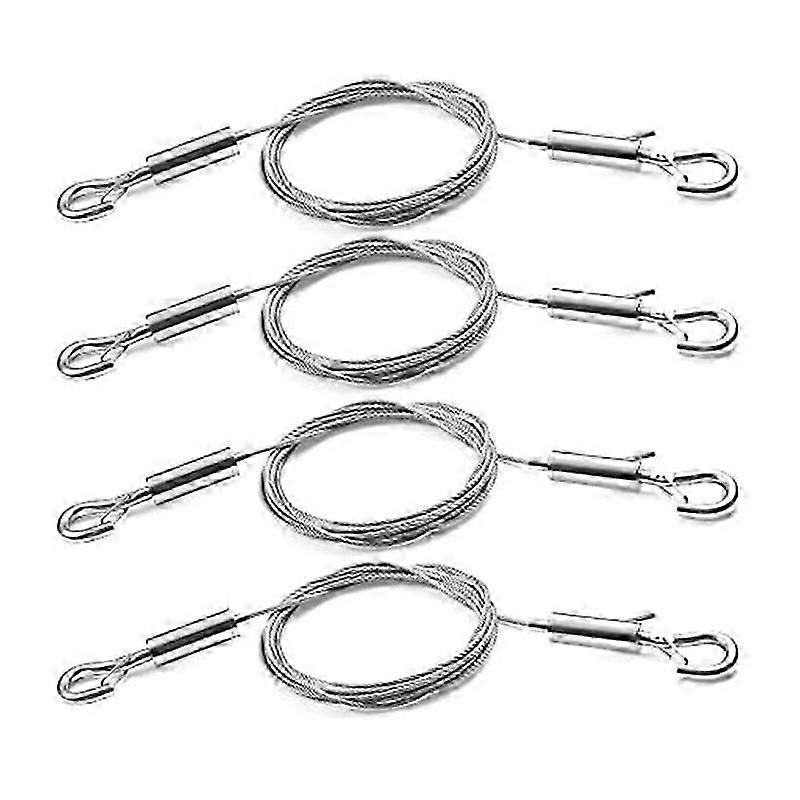 4pcs cabo de aço inoxidável pendurado 2m ajustável