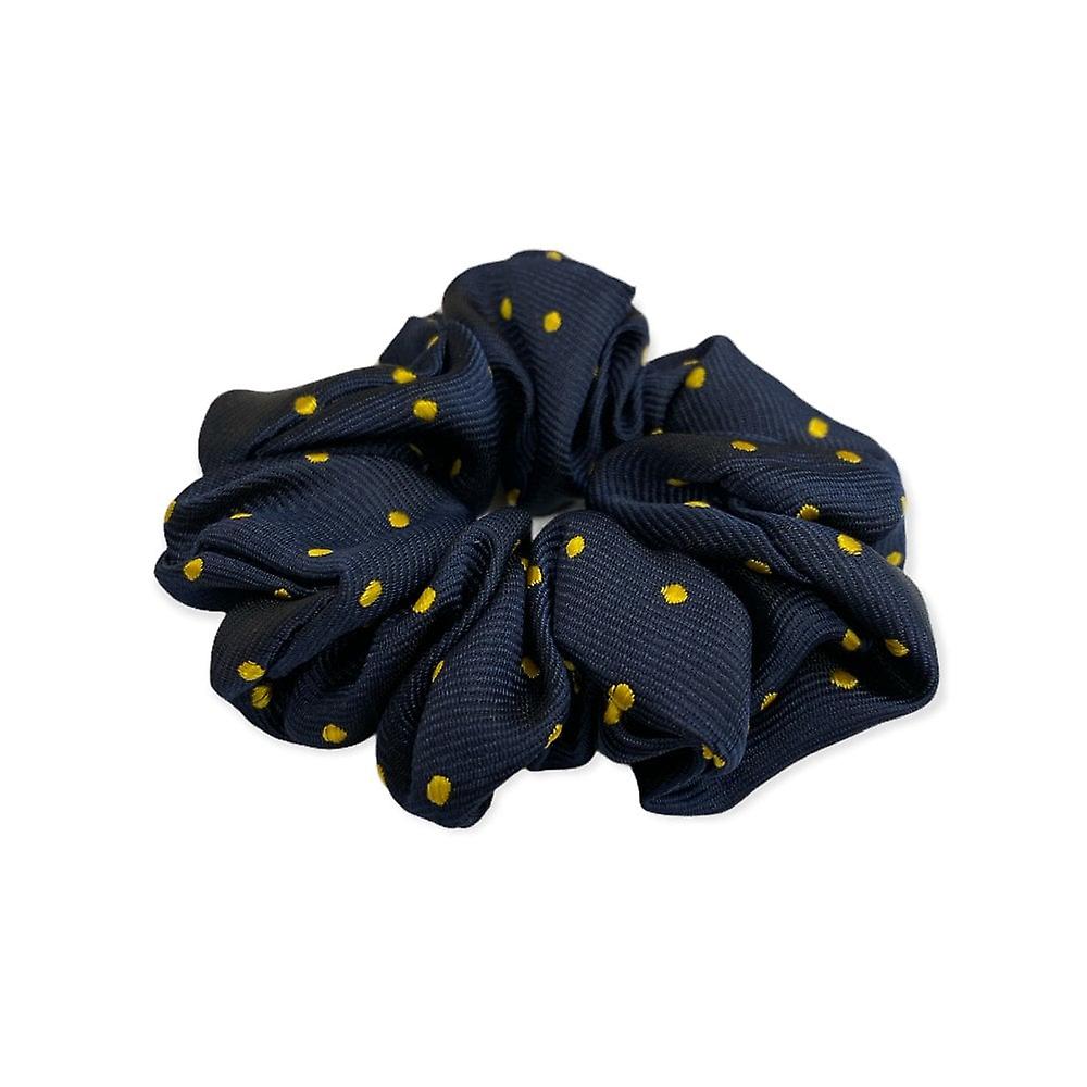 Women's Equetech Polka Dot Hair Scrunchie - Navy/gold