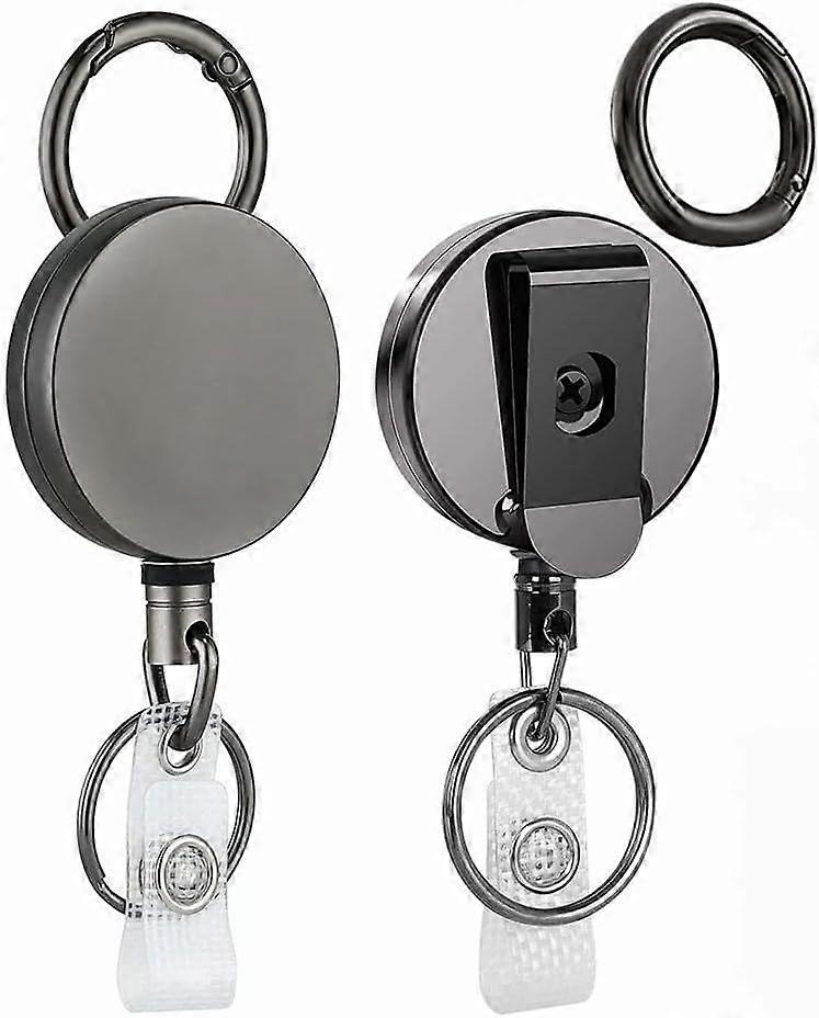 Retractable keychain. 2 pieces. ID card. Key. Retractable