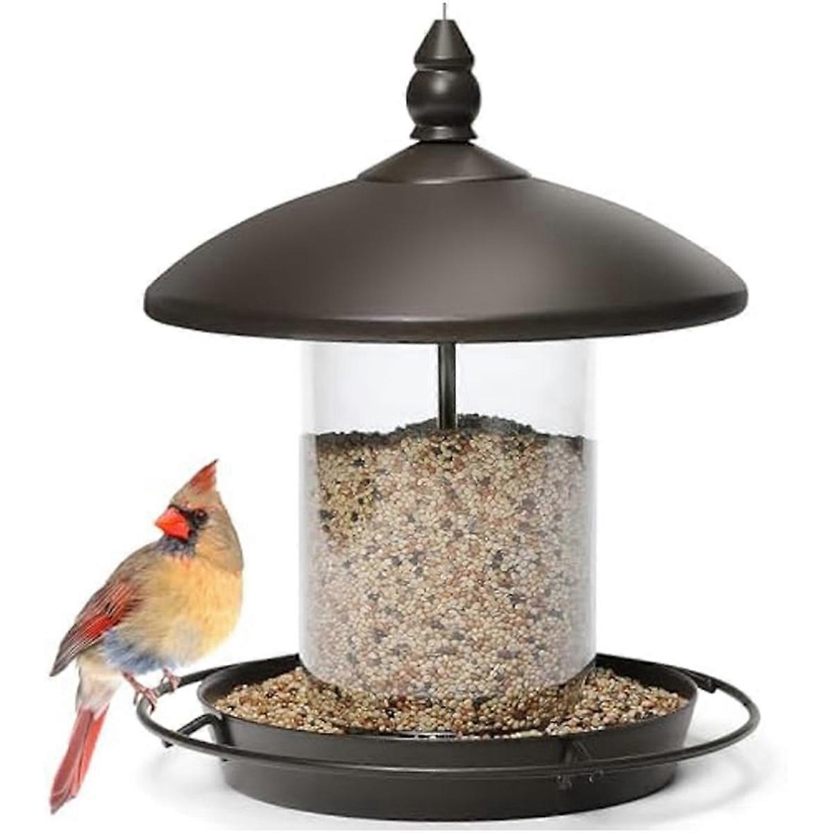 Metal Roof Bird Feeder - Chew Proof for Outdoor Hanging Wild Bird Seeds