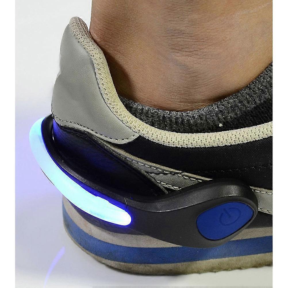 LED Shoe Clip Lights for Running with Blue Light and Weather Resistant Design 4 Pieces