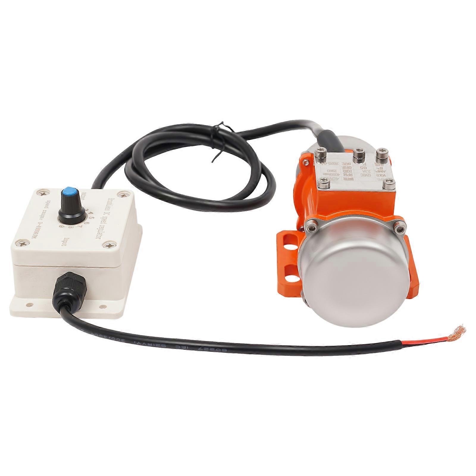 40W 9 Gears Adjustable Electric Vibration Motor with Speed Controller DC12V/24V