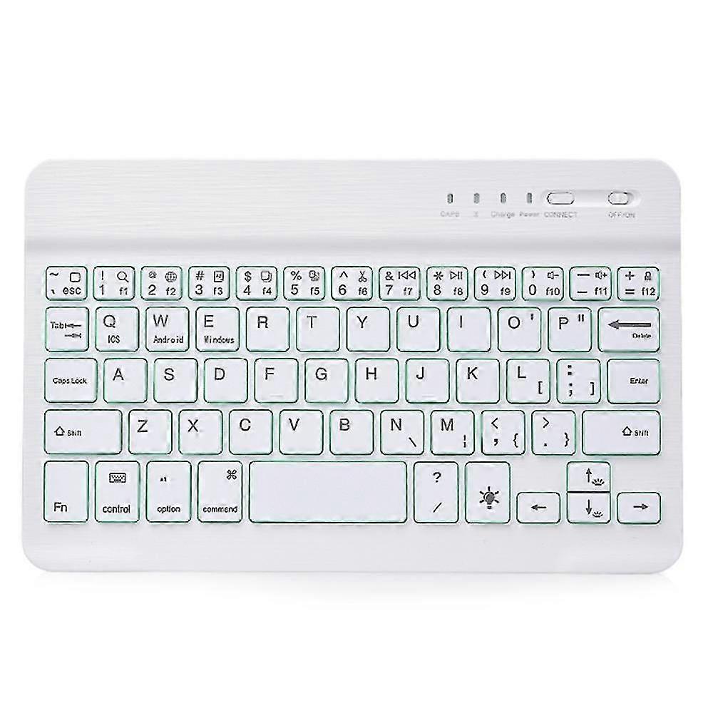 Universal Slim Portable Wireless Bluetooth 7 colores Teclado retroiluminado W