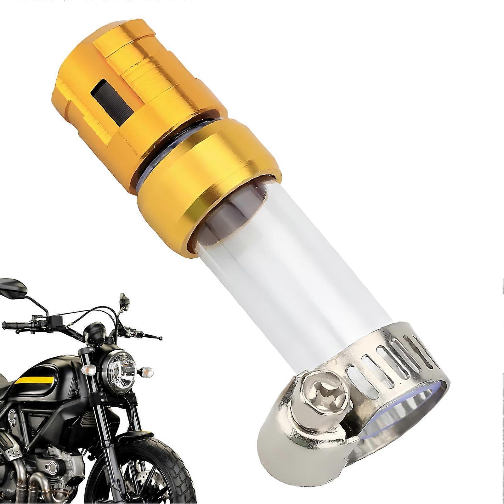 Motorcycle Air Filter Drain Pipe with Gold Engineered Plug for Efficient Air Intake Replacement