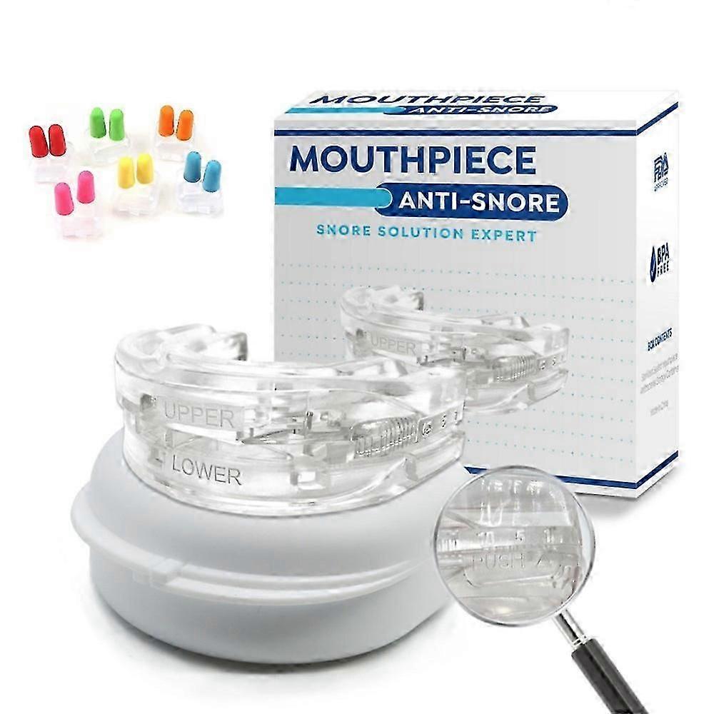 ANTI SNORING MOUTH GUARD, Device Sleep Aide Adjustable Mouth-Free Buds