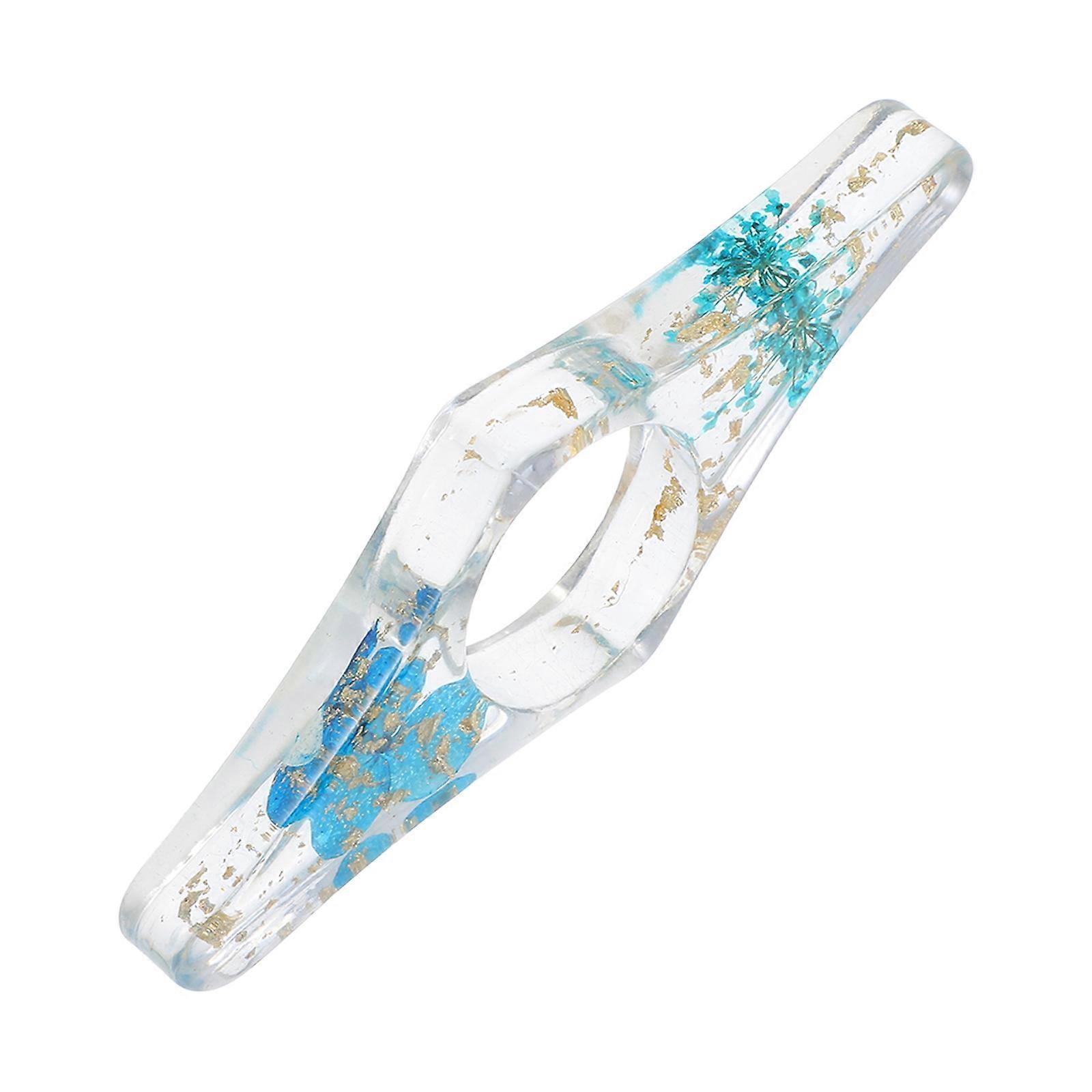 Book Page Holder Resin Thumb Ring for Reading Blue Material