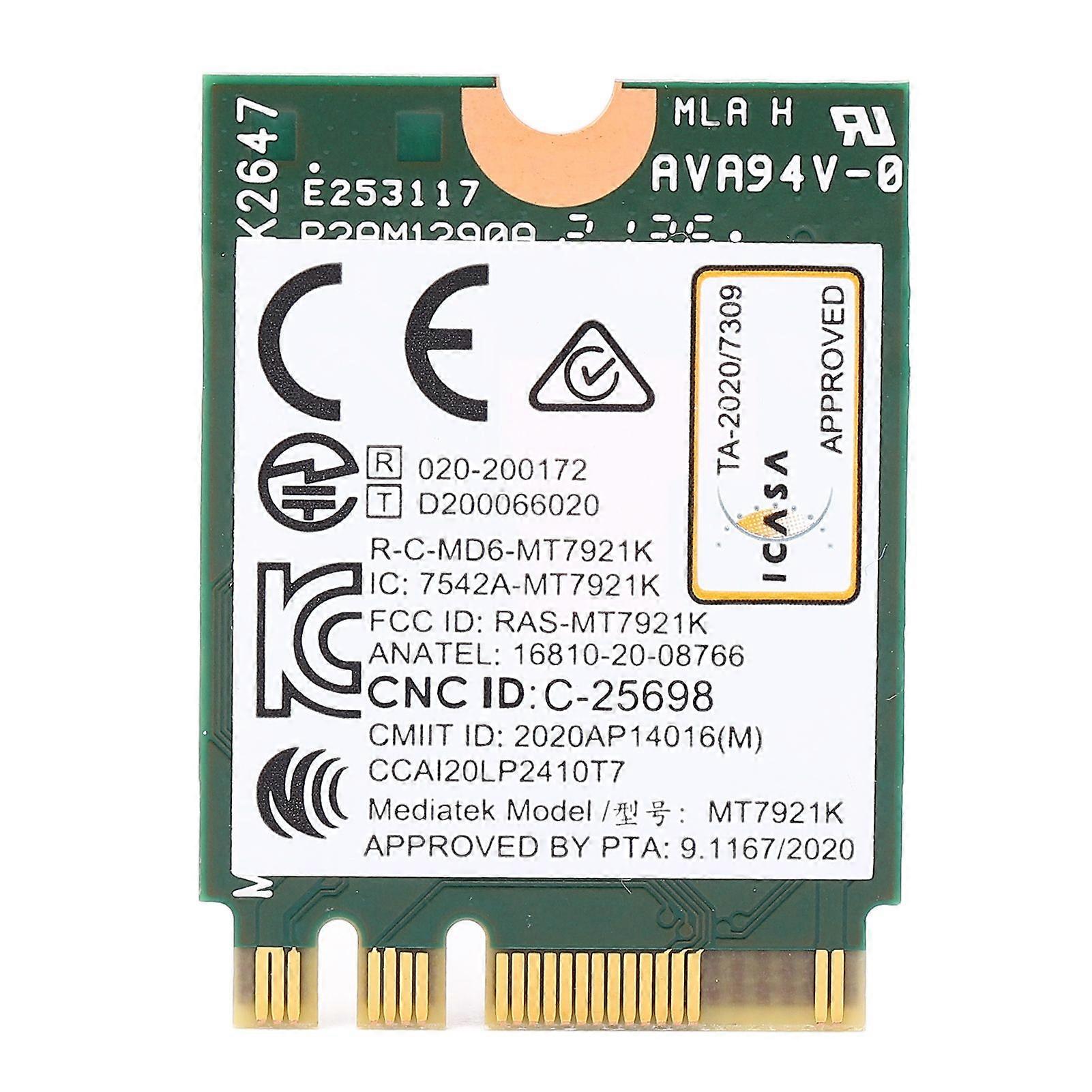 WiFi Wireless Card Built in MT7921K Gigabit 802.11ax Dual Band M.2 WIFI6 Wireless Network Card