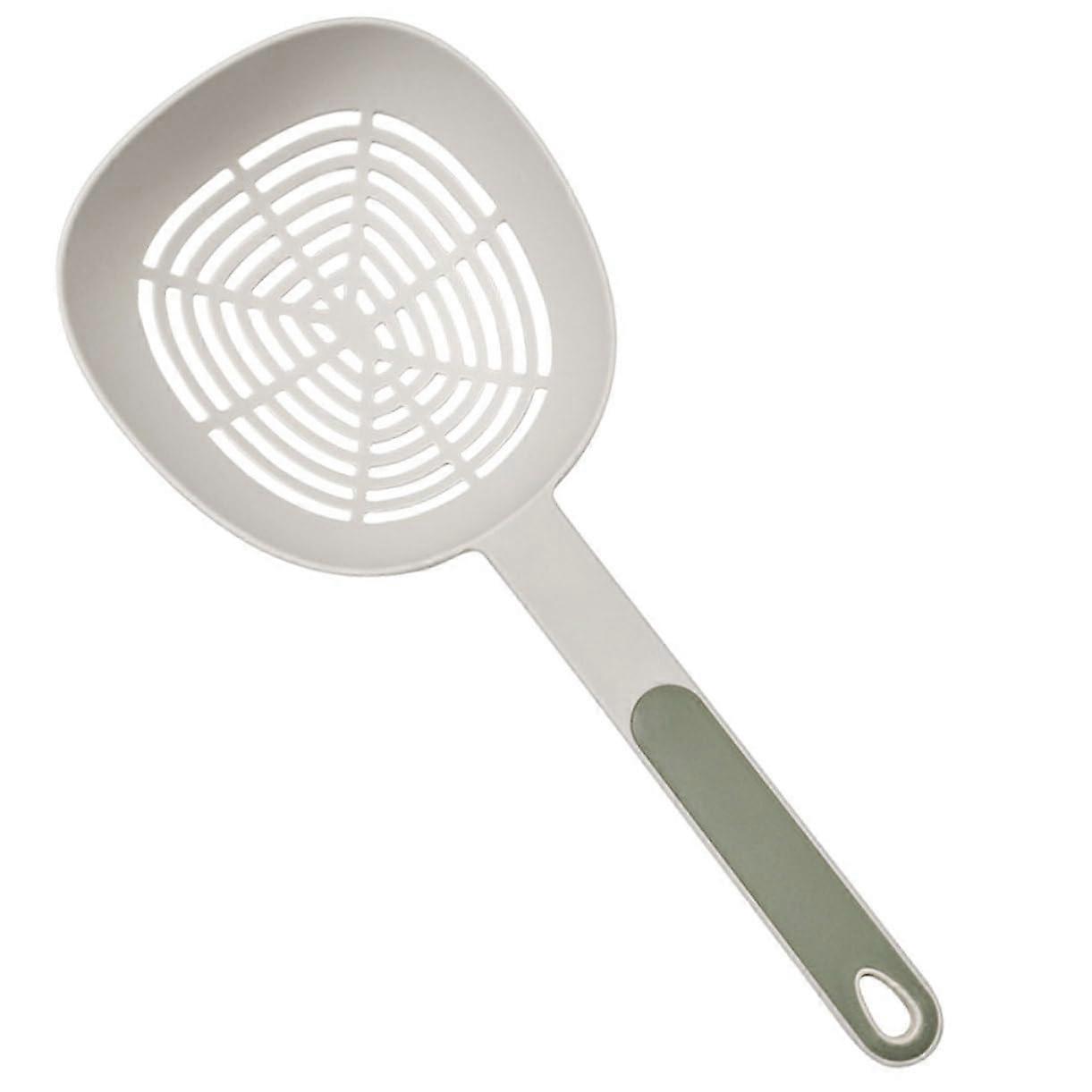 Kitchen Slotted Spoon Large Noodle Strainer Green Kitchen Utensil