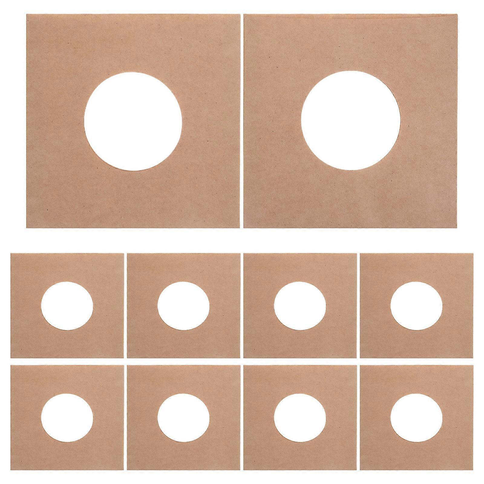 10 Pcs Vinyl Record Paper Sleeves Featuring Square Right-Angle Design Perfect For Storage And Collection Maintenance 10 Pcs