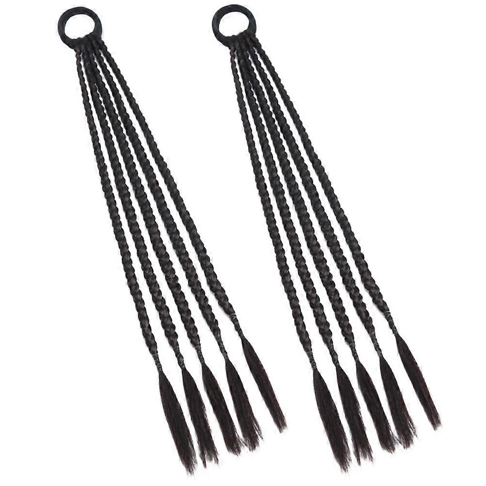 Fishbone Braid Ponytail Extension for Decoration 2Pcs Long Braided Ponytail