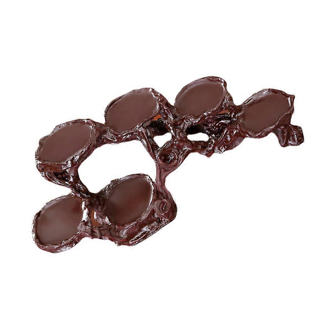 Desktop Ornament Resin Wood Rack for Decoration Brown
