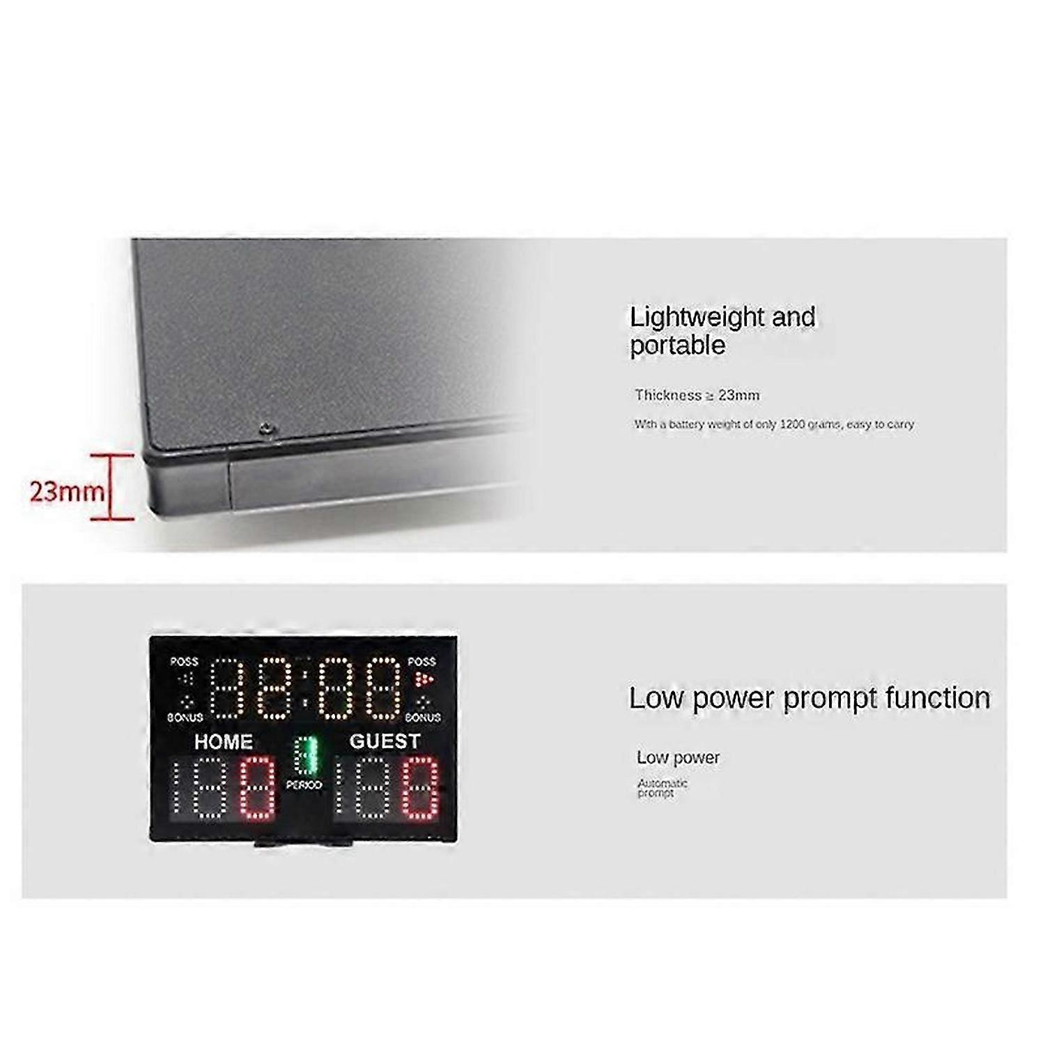 Electronic Basketball Scoreboard, Portable Digital Scoreboard With Remote for Multisports Indoor Out