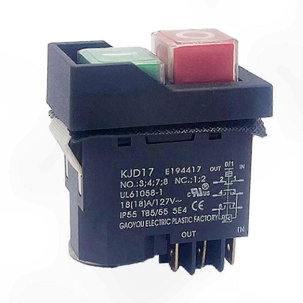 Waterproof IP55 6-Pin Emergency Stop Push Button Switch for Machinery Safety Applications